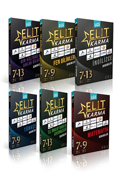 paraf yayınları Elit Karma 8.sınıf Lgs 6 Lı 108 Branş Denemeleri