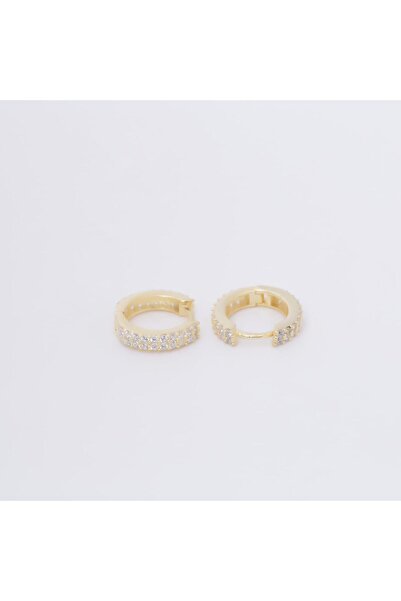 passion silver Çift Sıralı Tamtur Küpe Gümüş Kaplama 14 mm Kadın