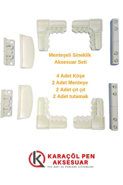 KARAÇÖL PEN AKSESUAR Beyaz Sineklik Aksesuar Set Kapı Pencere Sineklik Aksesu...