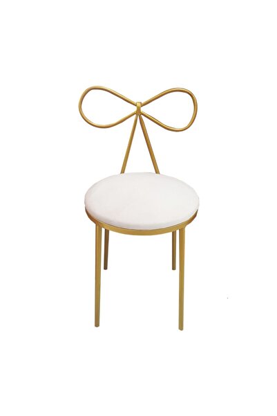 Grande Home Fiyonk Makyaj Sandalyesi Metal Gold