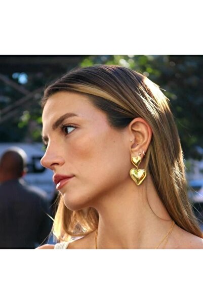 Bubbleatelier Taşlı kalp küpe