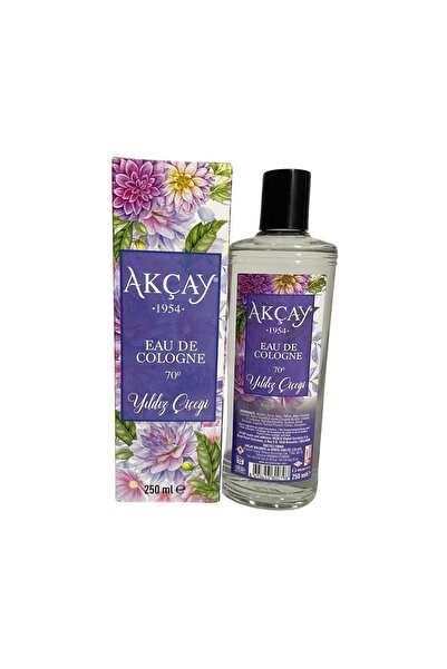AKÇAY Yıldız Çiçeği Kolonyası 70° 250 ML Kutulu Cam Şişe