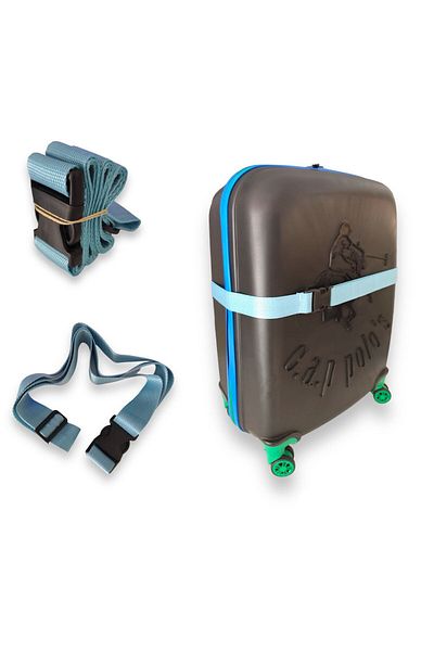 BALP 4 bucăți de curea pentru bagaje Premium Ice Blue