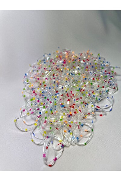 Green 250 Pieces Tear Resistant Transparent Spotted Perm Knit Elastic Buckle