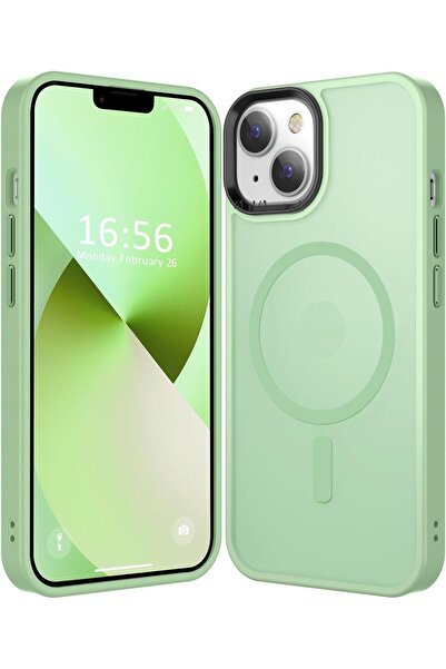 m.tk moveteck İphone 13 Kılıf Mat Magsafe Şarj Özellikli Darbe Önleyici Hassa...