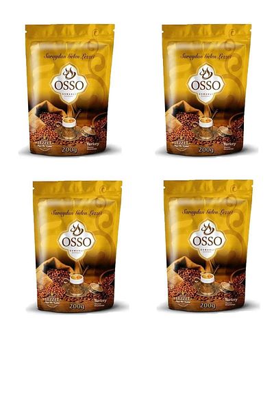 Osso طقم قهوة عثماني مكون من 4 قطع