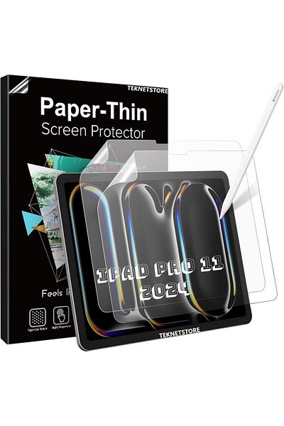 TEKNETSTORE Apple iPad Pro 11 Inch 2024 - M4 Chip Compatible, Paperlike Unbreakable Screen, Paper Feel A2836 A2837