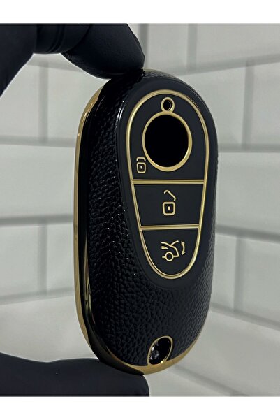 BARKAS ELEKTRONİK حافظة مفاتيح سوداء لسيارة مرسيدس C S Class W206 W223 S350 C...