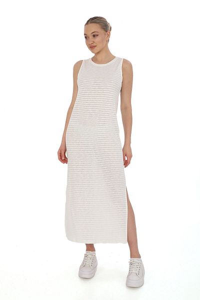 penyebizden Ecru Transparent Beach Dress
