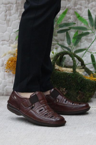 Mehmet Mete 2115 Taba Alme Comfort - Мъжки обувки от естествена кожа, за вътрешна и външна употреба