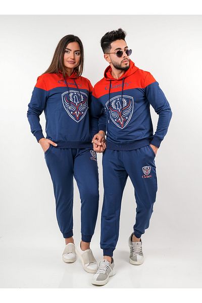 CLASSY.MODA Σετ αθλητικών μονών - Σετ 2 κάτω και επάνω, ύφασμα με δύο κλωστές, κέντημα