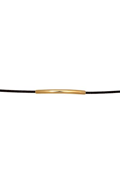 ELLI Halskette Choker Synthetisches Leder Schwarz 925 Sterling Silber