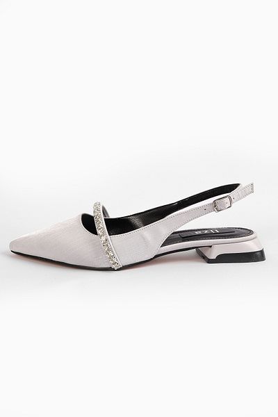 Liza Shoes Дамска балерина Emily с каменна предна част - A001-49-K01