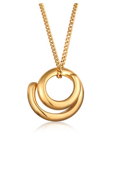 ELLI 925 Sterling Silber Halskette - Kreis Rund Wickeldesign