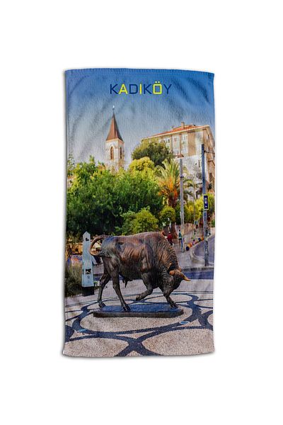 cott land Πετσέτα θαλάσσης με σχέδιο Bull of Kadıköy - Πετσέτα θάλασσας και πισίνας