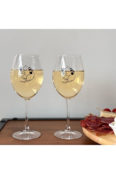 The Lucid Lab Wine Lover Cat / Kedili Paşabahçe Şarap Kadehi - 615 CC