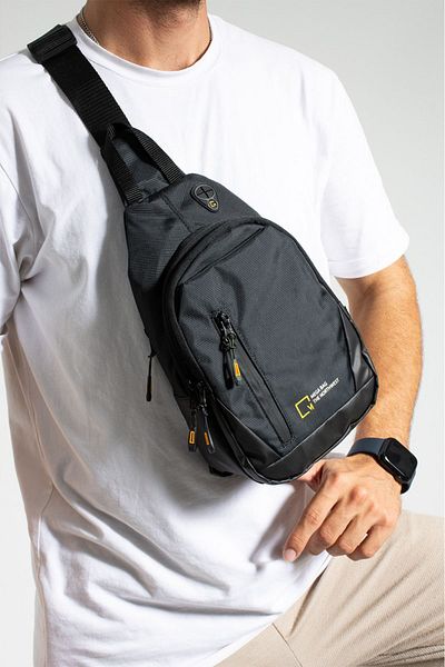 KASVA DERİ Unisex Linen Fabric Waterproof Bag, Cross Strap Shoulder And Chest Bag, Body Bag,