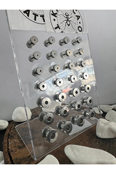 Karınca Piercing Tünel Piercing Cerrahi Çelik 1 mm 2 mm 3 mm 4 mm 5 mm 6 mm