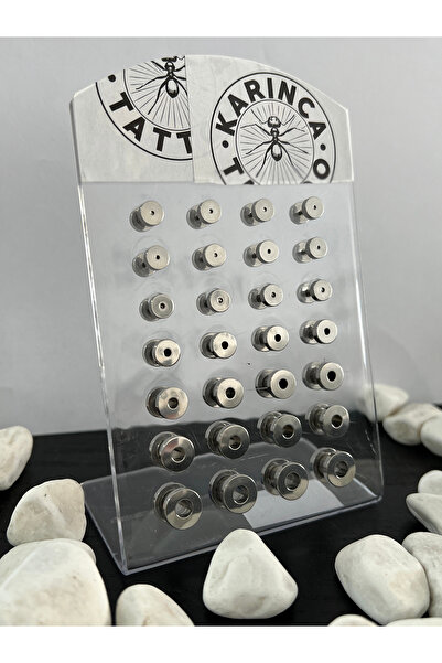 Karınca Piercing Tünel Piercing Cerrahi Çelik 1 mm 2 mm 3 mm 4 mm 5 mm 6 mm