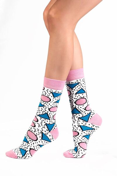 Ozzy Socks Πακέτο 6 Γυναικείες κάλτσες χωρίς ραφή από οργανικό βαμβάκι με πολύχρωμες κάλτσες