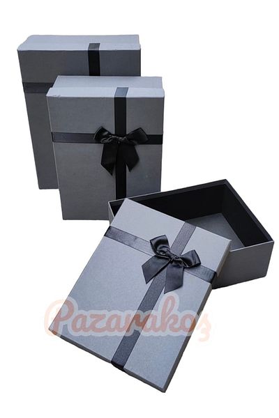 PAZARAKOŞ GIFT BOX DECORATIVE BOX GIFT BOX SMOKED GROOM BOX SET OF 3