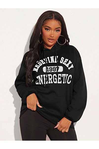 Deocept 1997 Printed - Redefini Sexy Black Hooded Oversize Unisex Sweatshirt