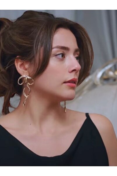 Finery by Nerrs Büyük Fiyonk Küpe Gold Renk