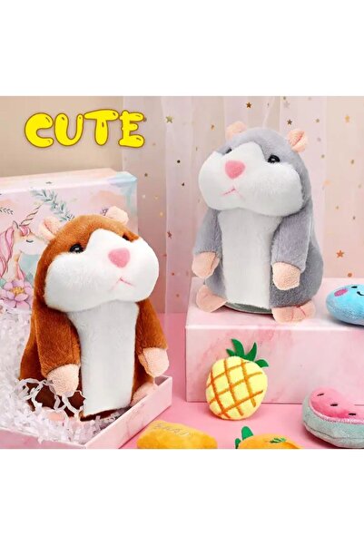 YuumiCo Sevimli Konuşan Hamster Oyuncak Uyku arkadaşı
