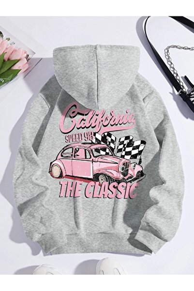 Deocept California - Hanorac cu glugă supradimensionat unisex cu imprimeu clasic