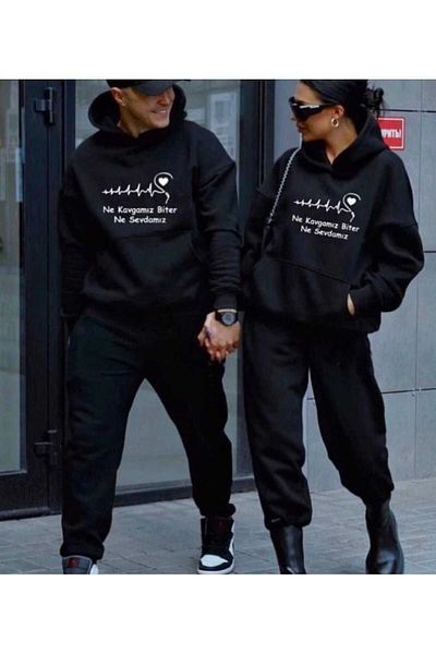 Deocept Lover Combo - 2-Piece Printed Oversize Tracksuit Set, Hooded Boyfirend