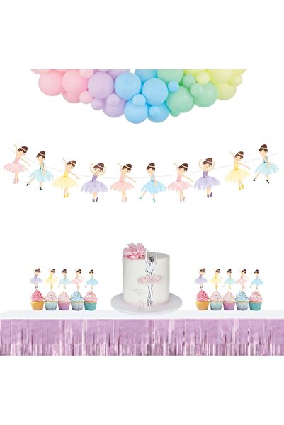 Big Party Balerin Temalı Parti Banner ve Balerin Kürdan Set