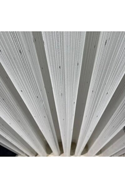 Rozahome Çizgili simli tül bambu