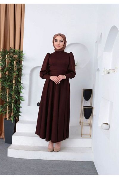 modadeywearst Hijab Balloon Sleeve Dress