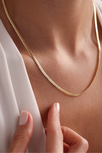 Gianfranco 14 Ayar Altın Sık Doku Gurmet Zincir Kolye