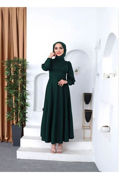 modadeywearst Φόρεμα Hijab με μπαλόνι μανίκι