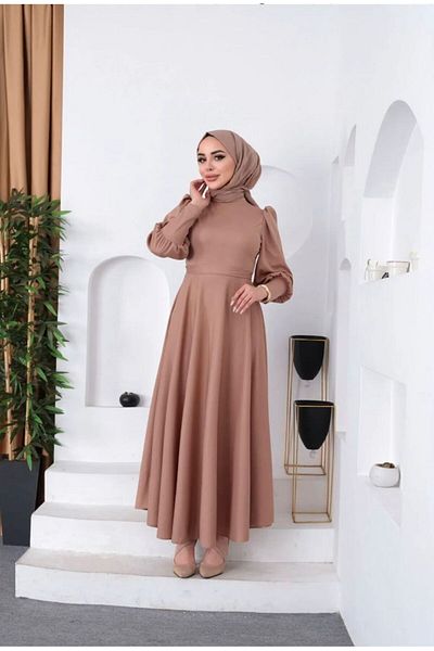modadeywearst Φόρεμα Hijab με μπαλόνι μανίκι