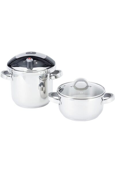 Pierre Cardin Taç Taste 4 Parca Düdüklü Tencere, Gri