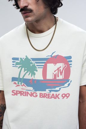 Tee more. Unisex Oversize Retro MTV Spring Break 99 Bask l Premium T shirt Fiyat Yorumlar Trendyol