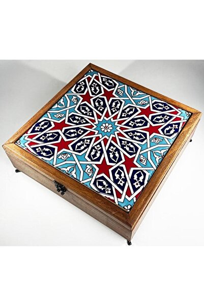 Çini Evi صندوق تخزين خشبي على شكل نجمة سلجوقية