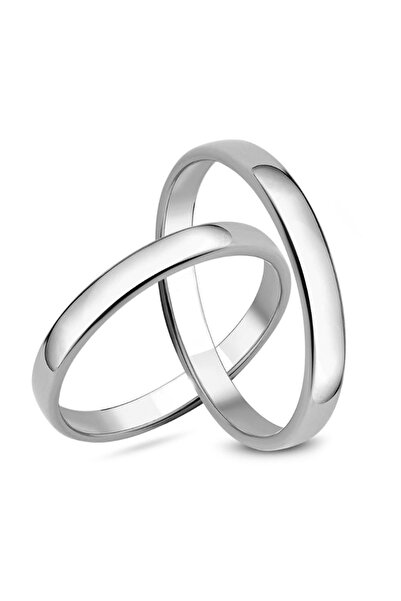 Güleryüz Altın & Pırlanta 925 Ayar Gümüş Klasik Bombe Alyans 3 MM