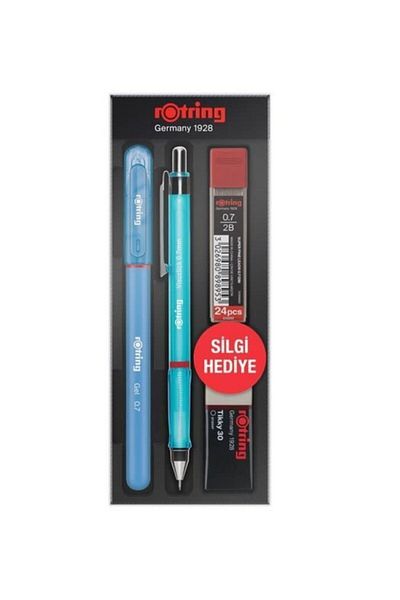 Rotring Син комплект за училище с гел Visuclick 0,7 мм