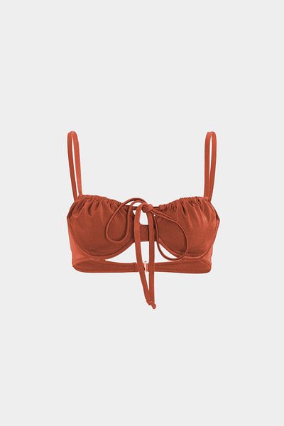 Açelya Okcu LUNA Slim Fit Premium γυναικείο μπικίνι μπλουζάκι - Shiring λεπτομέρεια