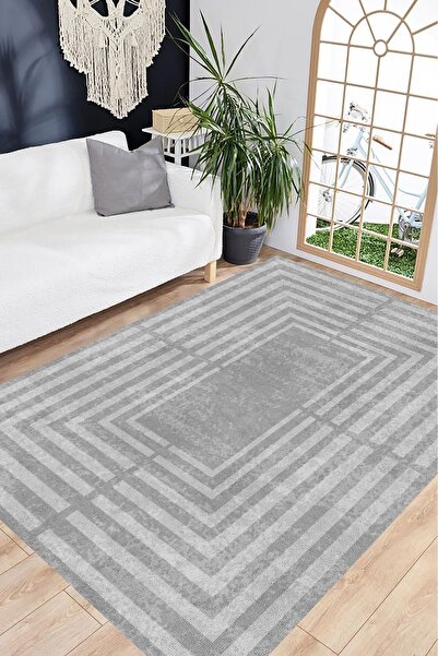 eco concept Gri Renk Halı, Ince Halı, Iskandinav Halı, Yolluk, Kaymaz Taban H...