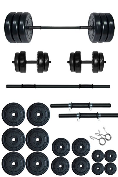 Fitset 95 kg Kombo Halter Seti Ve Dambıl Seti Ağırlık Fitness Seti