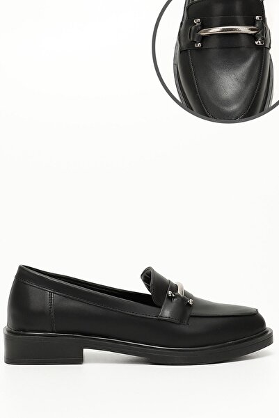 GÖNDERİ(R) Women's Black Buckle Shoes