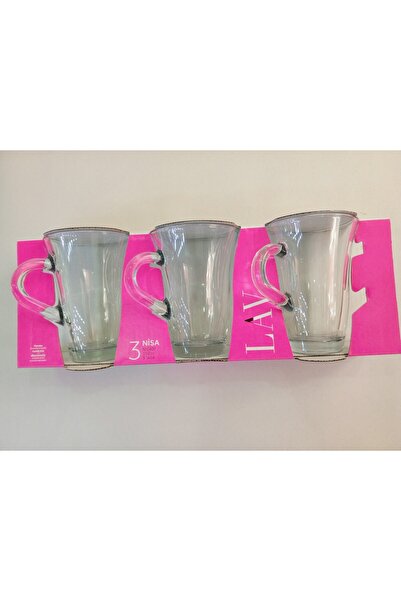 Noname KULPLU ÇAY BARDAĞI 3 ADETLİ