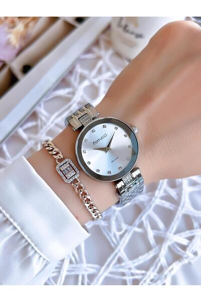 Ferrucci Blkt.2.298 Kadın Kol Saati+bileklik Özel Seri Gold Kordon Kararma Renk Atma Yapmaz