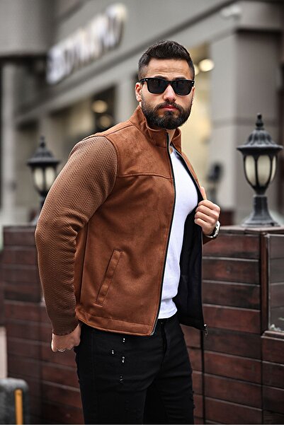 BASEL.CO Велурено яке от плетен трикотаж със стойка и яка