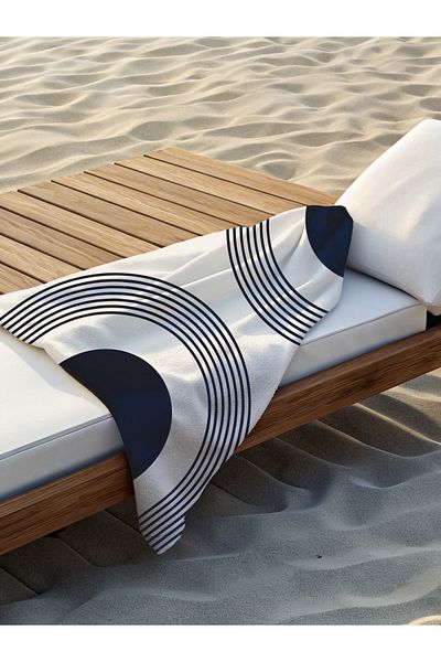 WALLHANG Black Çirkule Beach Towel