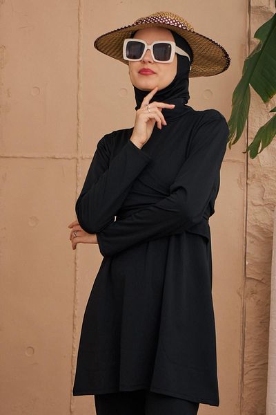 Starinci Mayo Costum de baie model fluture negru - design la două piept